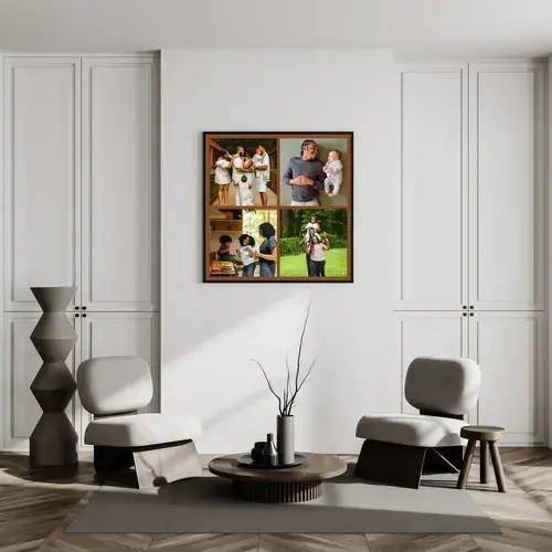 Collages de fotos familiares con textos personalizados