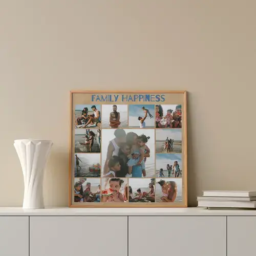 Collages de fotos familiares con textos personalizados