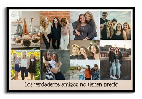 Crea tu collage de amistad personalizado: "Eres único"