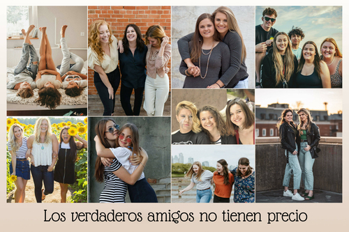 Crea tu collage de amistad personalizado: "Eres único"