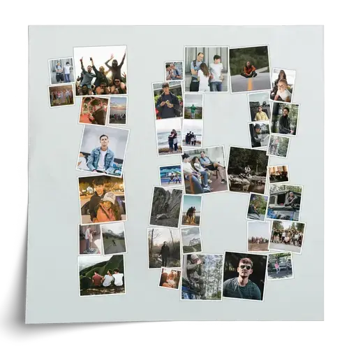 Collage 18 cumpleaños con fotos y texto
