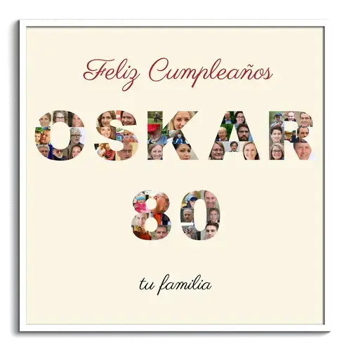 Crea un collage personalizado "80" para tu celebración especial