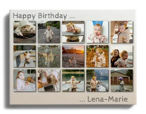 Crea tu Collage de Fotos en Acrílico para Cumpleaños
