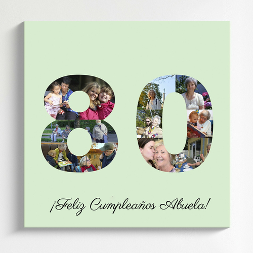 Crea un collage de fotos para 80 cumpleaños de la abuela y personalízalo ahora