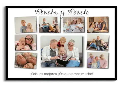 Regalo para abuelos ustedes son los mejores collage de fotos