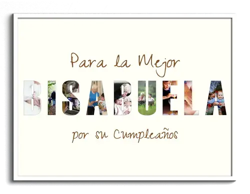 Fotos como collage texto para la mejor BISABUELA en cumpleanos