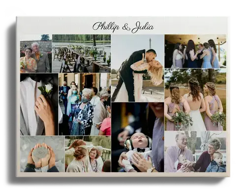 Fotocollage como Regalo o Recuerdo de Fotos de Boda
