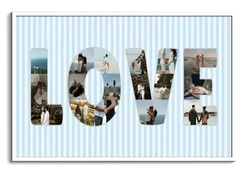 Collage personalizada "LOVE" para bodas