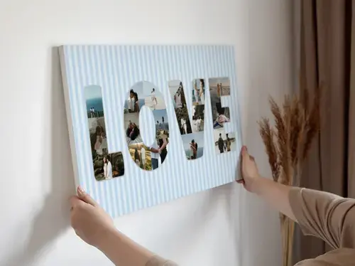 Collage personalizada "LOVE" para bodas