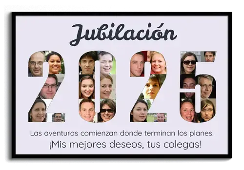 Fotocollage Numero de Año de Compañeros para Retiro