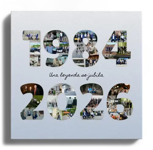 Regalo de despedida para un companero collage de fotos con anos