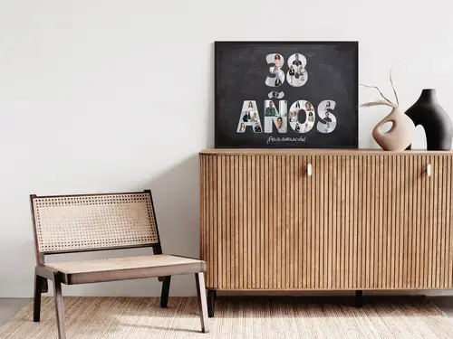 Póster de collage "38 años" para jubilación