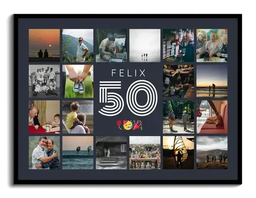 Collage de fotos número 50 cumpleaños