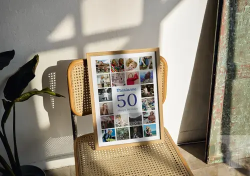 Collage de fotos número 50 cumpleaños