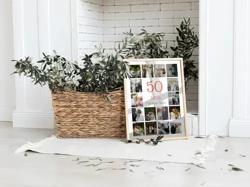 Collage de fotos con número para Bodas de Oro