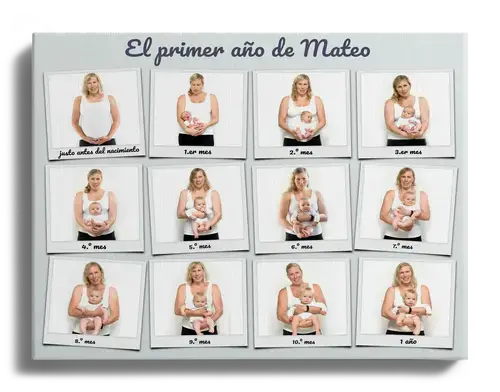Crea tu collage Polaroid personalizado del primer año de tu bebé