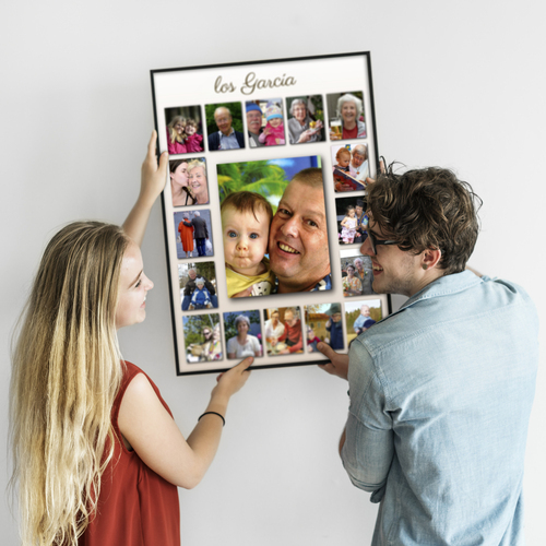 Crea tu poster collage familiar personalizado como regalo único