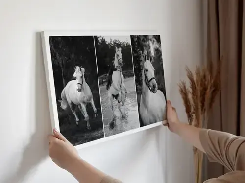 Póster conmemorativo caballo con foto y nombre