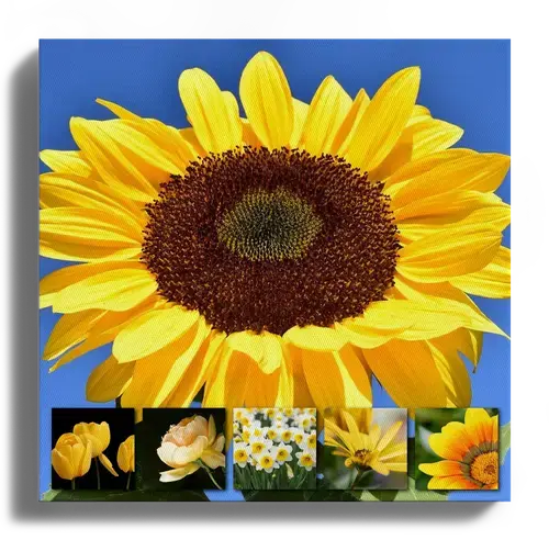 Fotocollage de primavera: flores y plantas