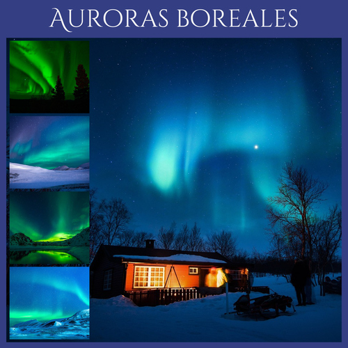 Crea tu collage de naturaleza: impresión premium, auroras, cascadas, arcoíris y tormentas