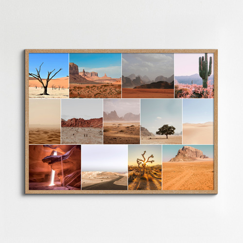 Crea tu collage de naturaleza: dunas, glaciares y cuevas de hielo con impresión premium