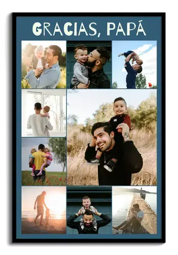 Collage de fotos para papás con frases