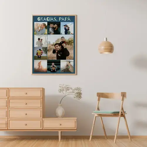 Collage de fotos para papás con frases