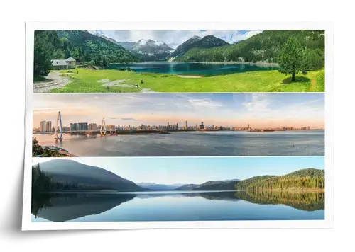 Collage de fotos de viajes urbanos