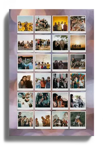 Collage Polaroid Amigos con Texto Personalizado