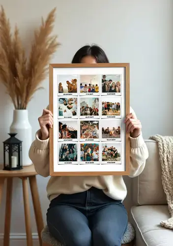 Collage Polaroid Amigos con Texto Personalizado