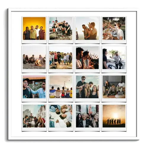 Collage Polaroid Amigos con Texto Personalizado