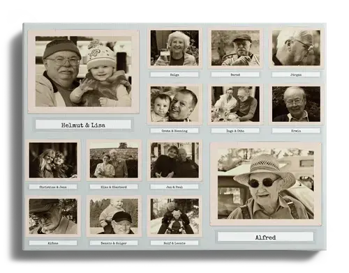 Fotocollage en Estilo Sepia Retro con Fotos Antiguas