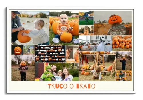 Collages de Halloween: Familias, niños y decoraciones