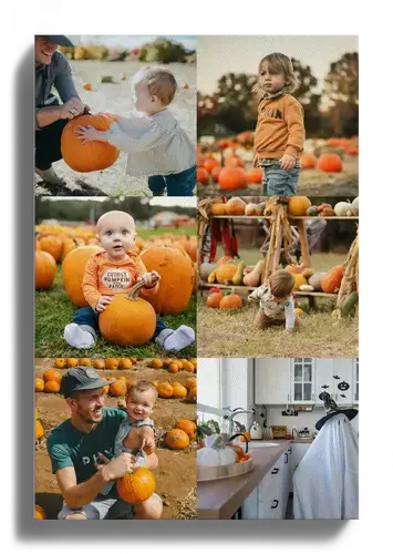 Collages de Halloween: Familias, niños y decoraciones