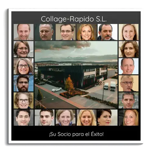Ejemplo de collage de fotos para fotos de empresas empleados y equipos