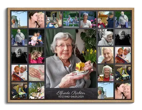 Fotocollage para memoria en funeral