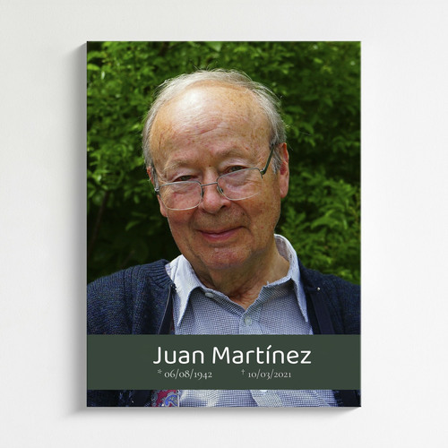 Crea un retrato conmemorativo personalizable para recordar a tu ser querido