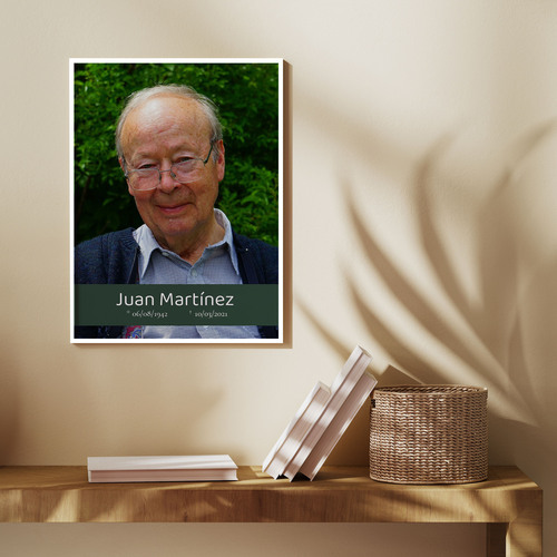 Crea un retrato conmemorativo personalizable para recordar a tu ser querido