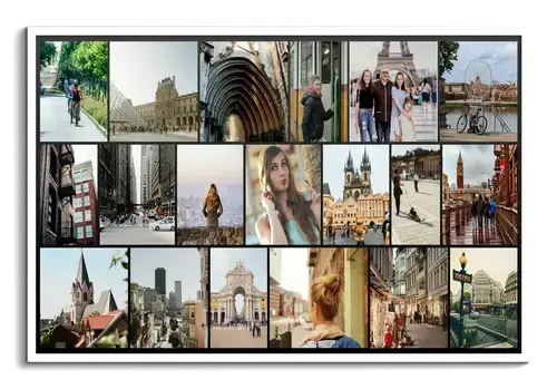 Fotos del viaje turistico como Fotocollage panoramico