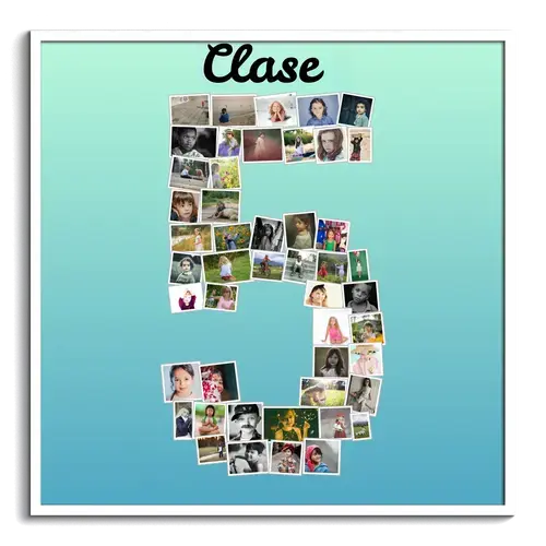 Crea un collage de fotos con la forma del número 5 para regalar en ocasiones especiales
