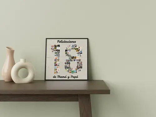 Collage de fotos "18" para cumpleaños