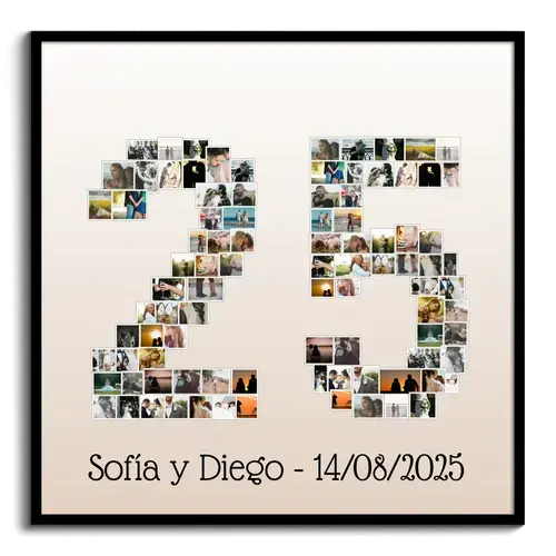 Crea tu collage de fotos para aniversarios: Regalo personalizado número 25