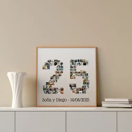 Collage número 25 personalizable con fotos