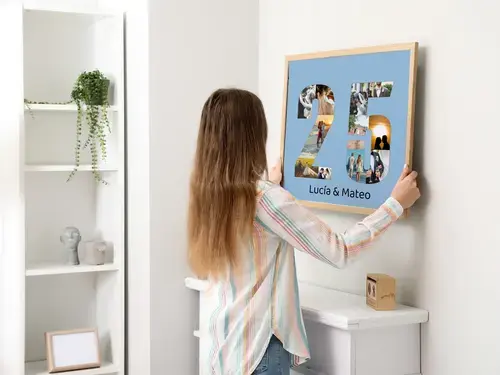 Collage número 25 personalizable con fotos