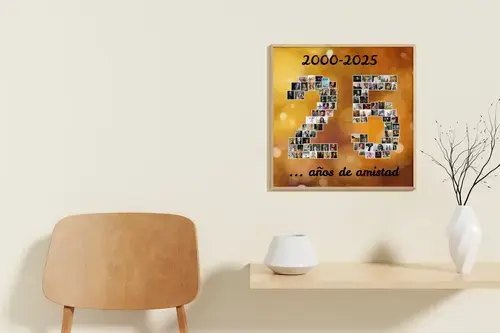 Collage número 25 personalizable con fotos