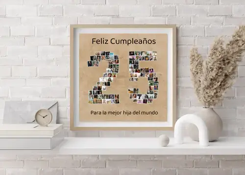 Collage número 25 personalizable con fotos