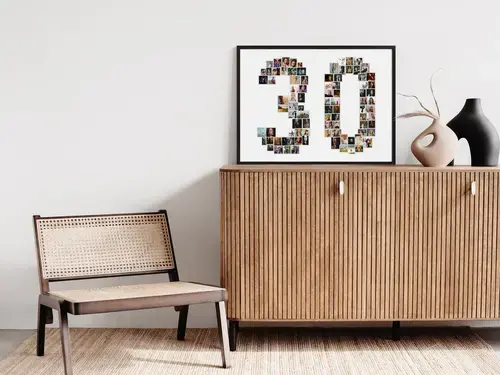 Collage de Fotos: Número 30 Personalizable