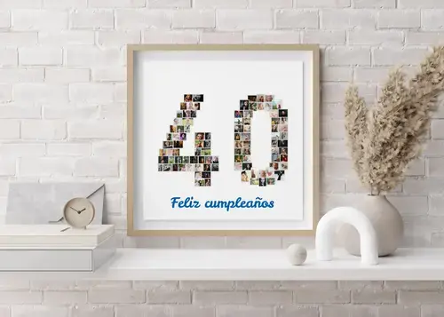 Collage de fotos "40" personalizable