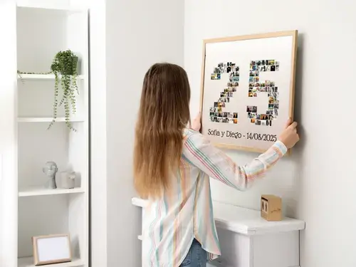 Collage de Fotos en Número Personalizado