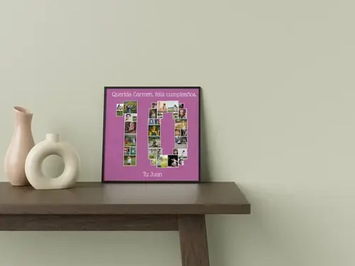 Collage de Fotos en Número Personalizado